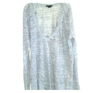 Theory Gray V-neck T-shirt
